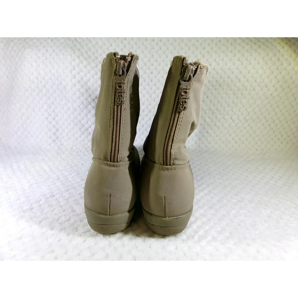 Totes Weather Protectors Winter Boots Womens 7.5 M Thinsulate Insulated Tan Zip